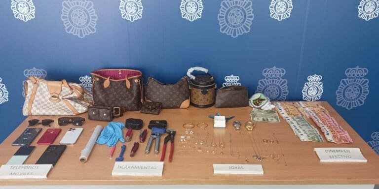 La Policía Nacional detiene a una pareja por una serie de robos con fuerza en domicilios de Almería, Málaga y Alicante