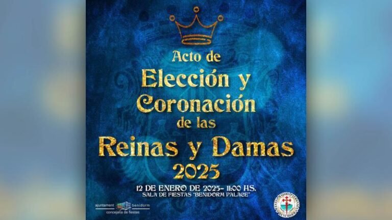 BENIDORM CORONA A SUS REINAS DE LAS FIESTAS MAYORES PATRONALES 2025 ESTE DOMINGO