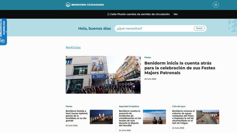 Benidorm estrena una nueva web municipal más rápida, accesible y pensada para móviles