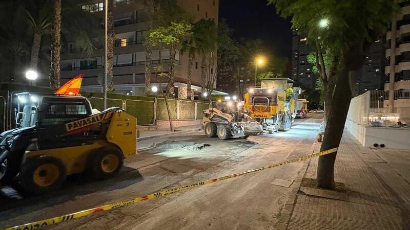 Benidorm acomete nuevos asfaltados para mejorar la seguridad vial en varias calles