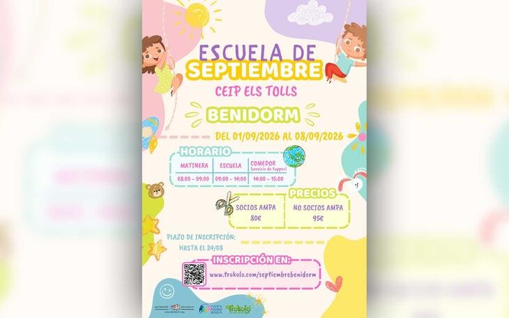 Benidorm amplía la Escuela de Septiembre para facilitar la conciliación de las familias