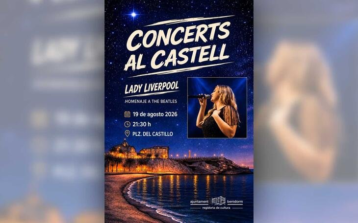 Lady Liverpool despide Concerts al Castell con un homenaje gratuito a The Beatles en Benidorm