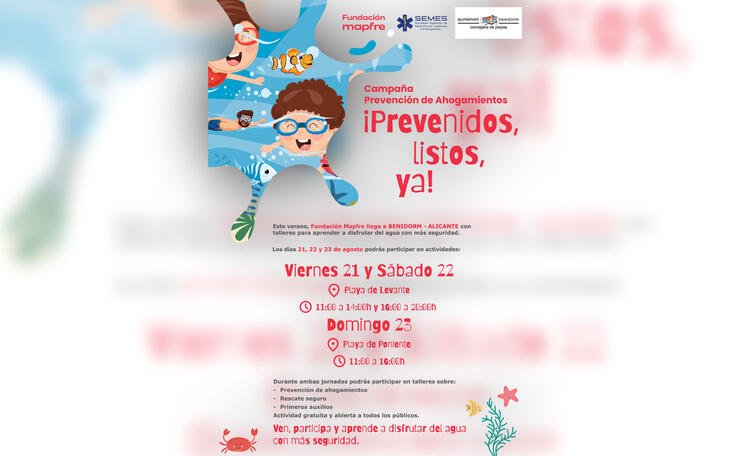 Benidorm lleva a sus playas una campaña gratuita para prevenir ahogamientos y enseñar primeros auxilios
